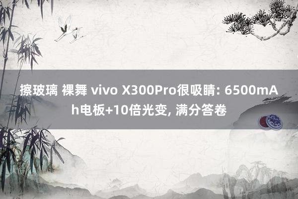 擦玻璃 裸舞 vivo X300Pro很吸睛: 6500mA